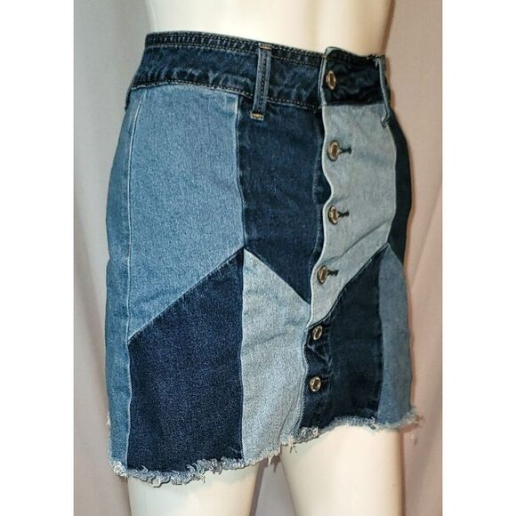 American Eagle Outfitters Hi-Rise Festival Mini Denim Skirt - Size 4 - Picture 3 of 12